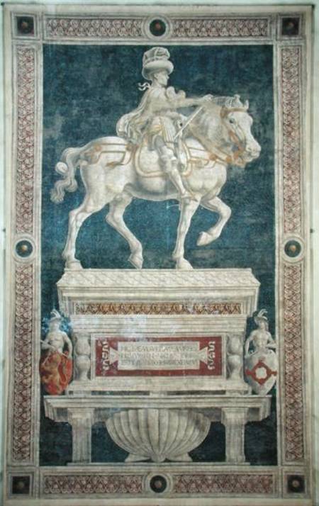 Equestrian monument of Niccolo Marucci da Tolentino (d.1435) à Andrea del Castagno