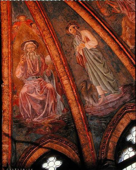 God the Father and St John, from the Vault of the Apse in the Chapel of St Tarasius à Andrea del Castagno