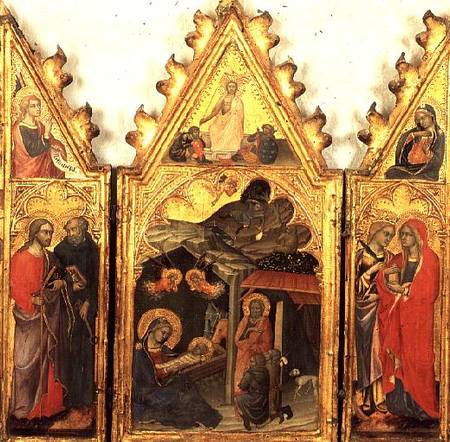 The Annunciation, Nativity and Resurrection à Andrea di Bartolo