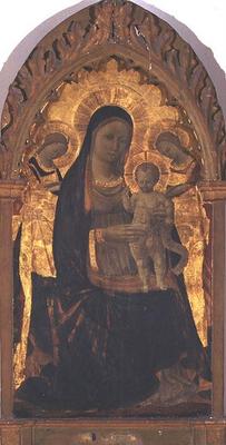 Madonna and Child with Two Angels (tempera on panel) à Andrea  di Giusto Manzini