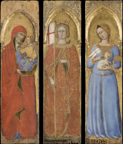 Saint Anna and the Infant Mary; Saint Ursula; Saint Agnes à Andrea di Vanni d'Andrea Salvani