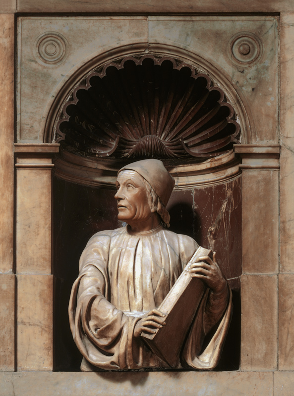 Marsilio Ficino, Italian philosopher, bust à Andrea  Ferrucci