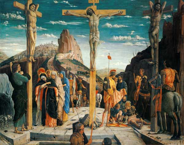 Calvary, panneau central de l'autel Saint Zeno de Verona à Andrea Mantegna