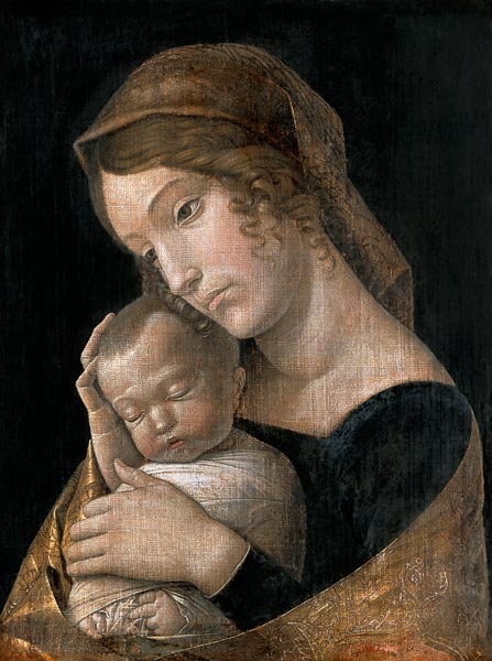 Marie avec l'enfant dormant à Andrea Mantegna