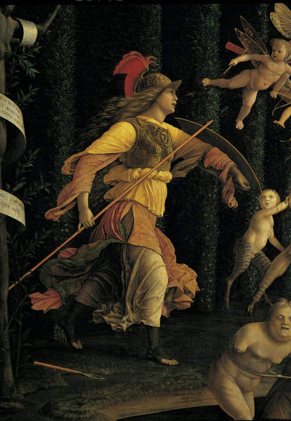 Triumph of Virtue over Vice à Andrea Mantegna