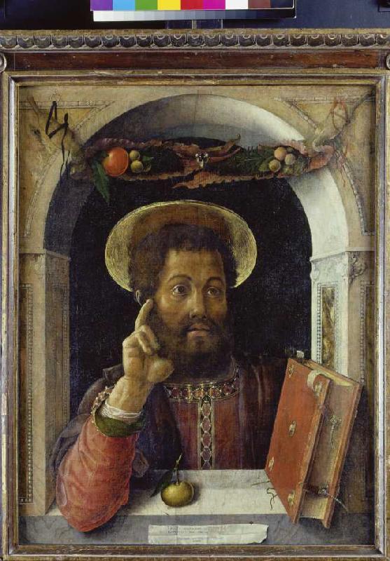 portrait d'un saint apôtre dans le cadre de la fenêtre à Andrea Mantegna