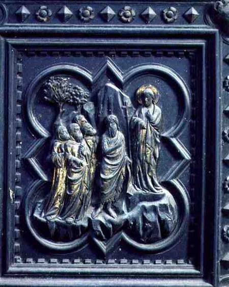 St John the Baptist Announces Christ, eighth panel of the South Doors of the Baptistery of San Giova à Andrea Pisano