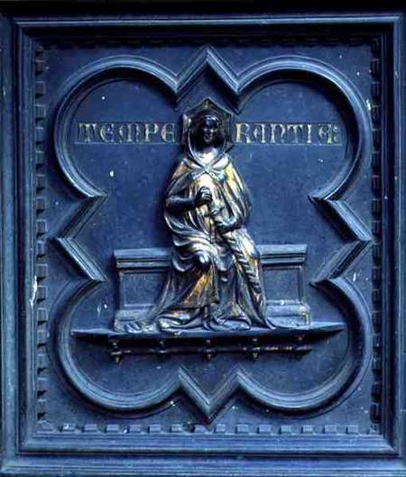 Temperance, panel F of the South Doors of the Baptistery of San Giovanni à Andrea Pisano