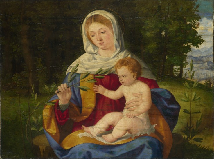 The Virgin and Child with a Shoot of Olive à Andrea Previtali