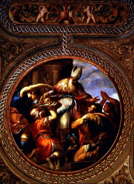 Allegory of the Priesthood, from the ceiling of the library à Andrea Schiavone