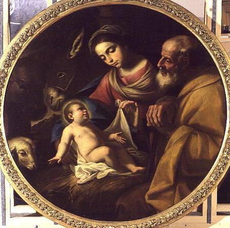 Holy Family (tondo) à Andrea Vaccaro
