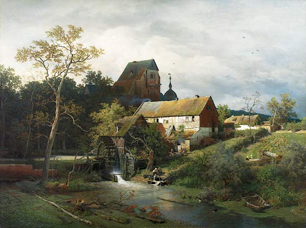Die Erftmühle à Andreas Achenbach