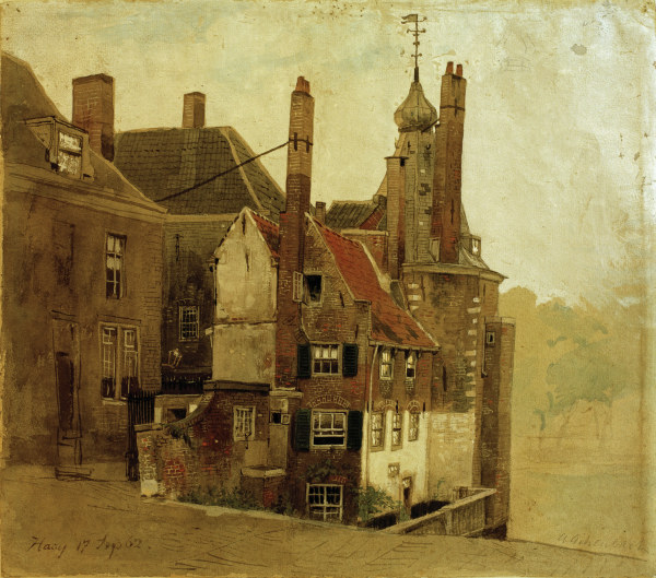 Houses in The Hague à Andreas Achenbach