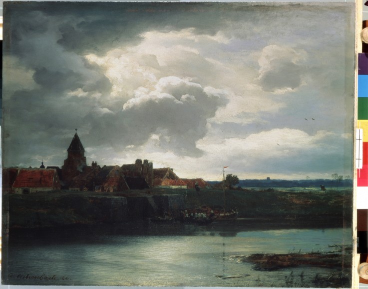 Landscape with a river à Andreas Achenbach