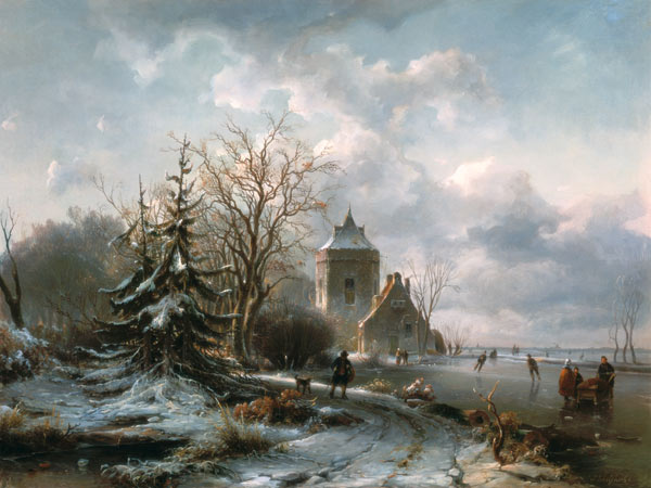 Winter Scene, 19th century à Andreas Schelfhout