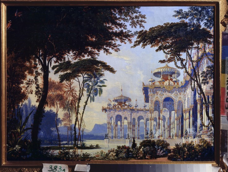 Stage design for the opera Ruslan and Lyudmila by M. Glinka à Andreas Leonhard Roller