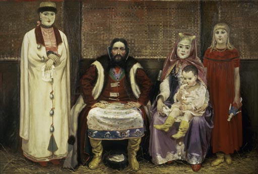 Russische Kaufmannsfamilie im 17. Jahrhundert à Andrej Petrowitsch Rjabuschkin