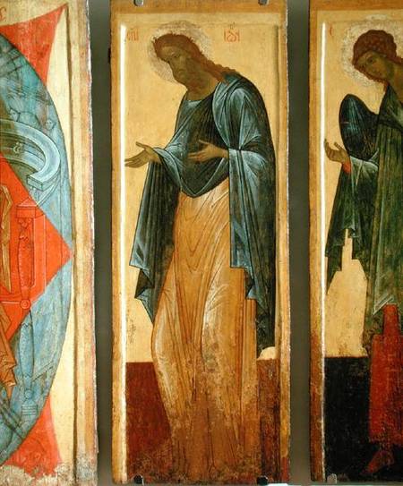 St. John the Forerunner, from the Deisis tier of the Dormition Cathedral in Vladimir à Andrej Rublev