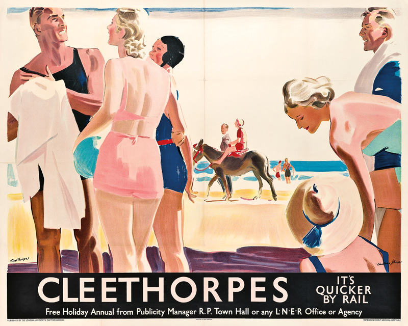 A poster advertising travel to Cleethorpes by London and North Eastern Railway à Andrew Johnson