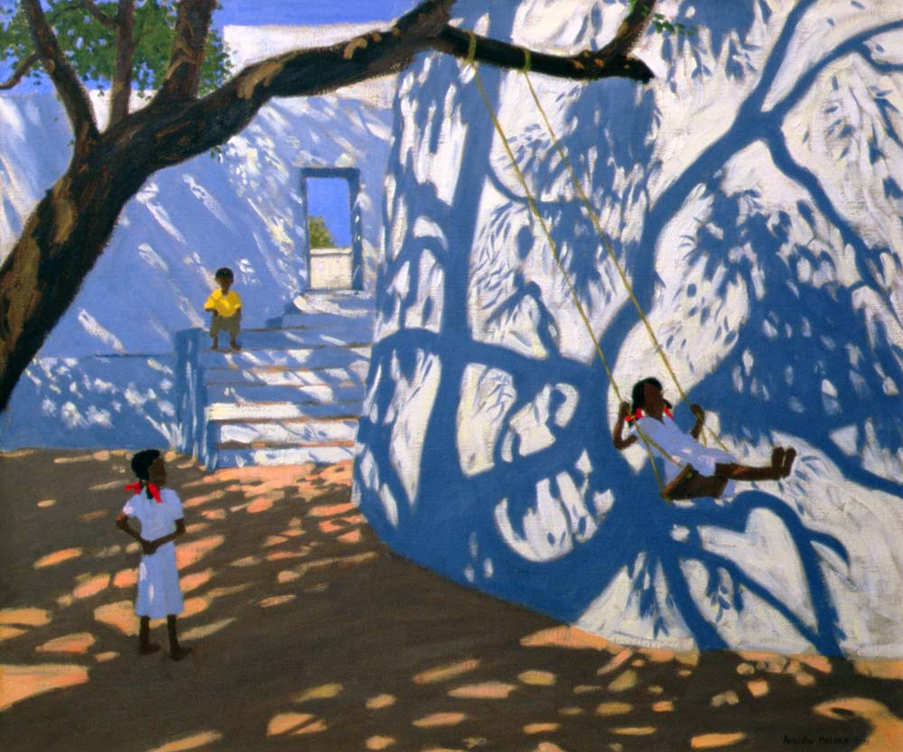 Girl on a Swing, India à Andrew  Macara