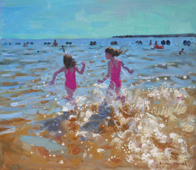 Splashing in the sea,Clacton à Andrew  Macara