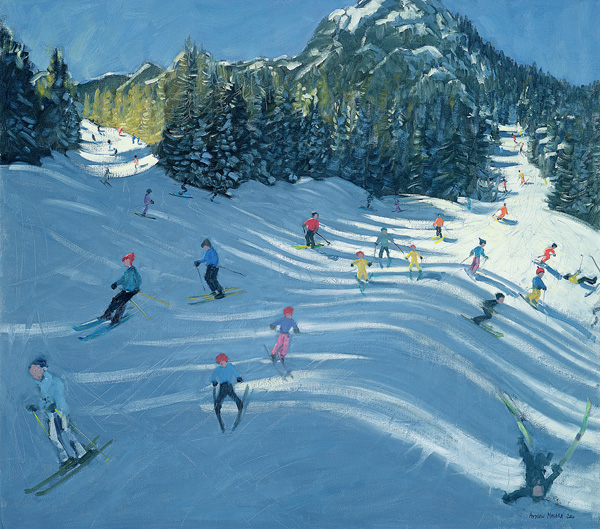 Two Ski-Slopes, 2004 (oil on canvas)  à Andrew  Macara