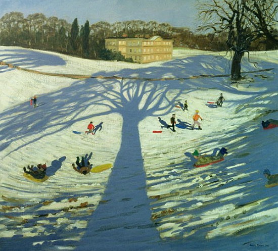 Calke Abbey House, Winter, 2002 (oil on canvas)  à Andrew  Macara