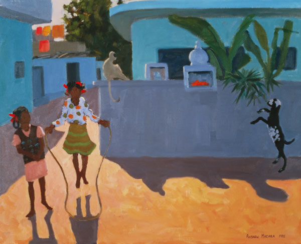 Girl Skipping, 1995 (oil on canvas)  à Andrew  Macara