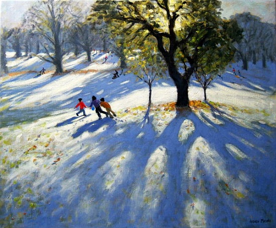 Markeaton Park, early snow à Andrew  Macara