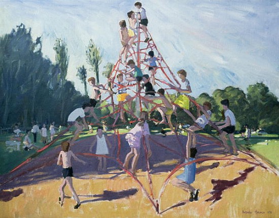Playground, Derby, 1990 (oil on canvas)  à Andrew  Macara