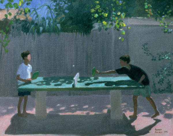 Table Tennis, France, 1996 (oil on canvas)  à Andrew  Macara