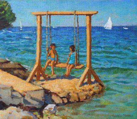 The swing,Funtana,Vrsar,Croatia. 14x16