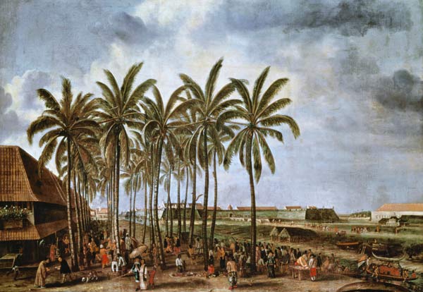 The Castle of Batavia, as Seen from Kali Besar West à Andries Beeckman