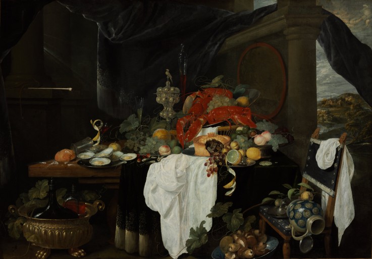 Pronk Still Life with Fruit, Oyters, and Lobsters à Andries Benedetti