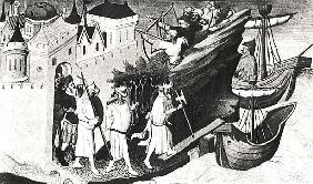 Expedition against the Island of Cipangu (Japan) from the Livre des Merveilles du Monde, c.1410-12