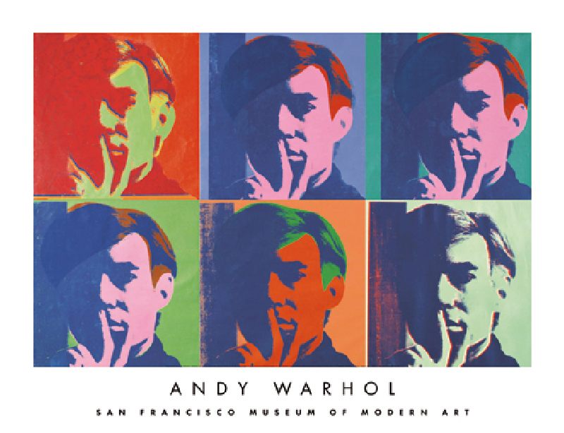 A Set of Six Self-Portraits à Andy Warhol
