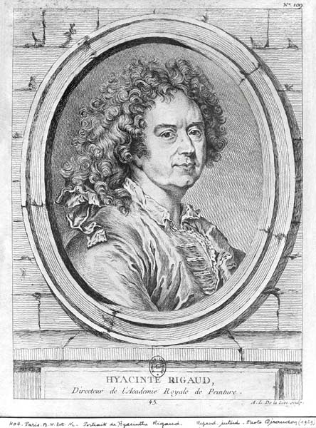 Portrait of Hyacinthe Rigaud, 1752-65 à Ange Laurent de Lalive de Jully