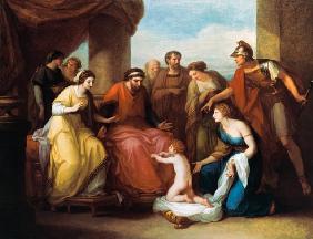 Le roi illyrischen Glaukias et son épouse demandent au jeune Pyrrhus autour d'un refuge