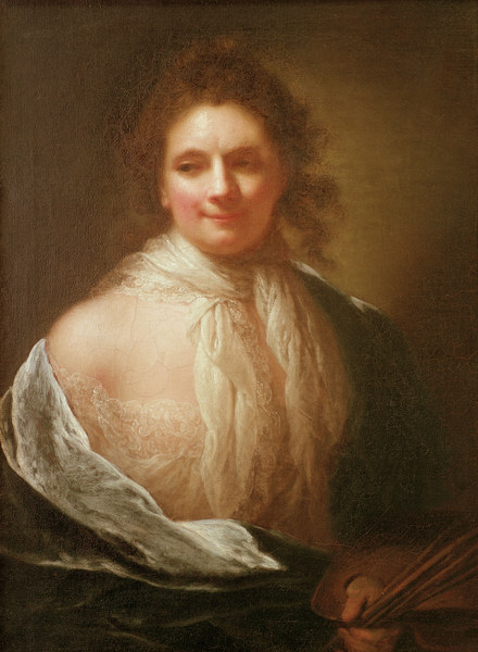 Anna D. Therbusch , Self-portrait à Angiola Leone