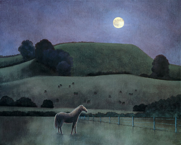Horse in Moonlight, 2005 (oil on canvas)  à Ann  Brain