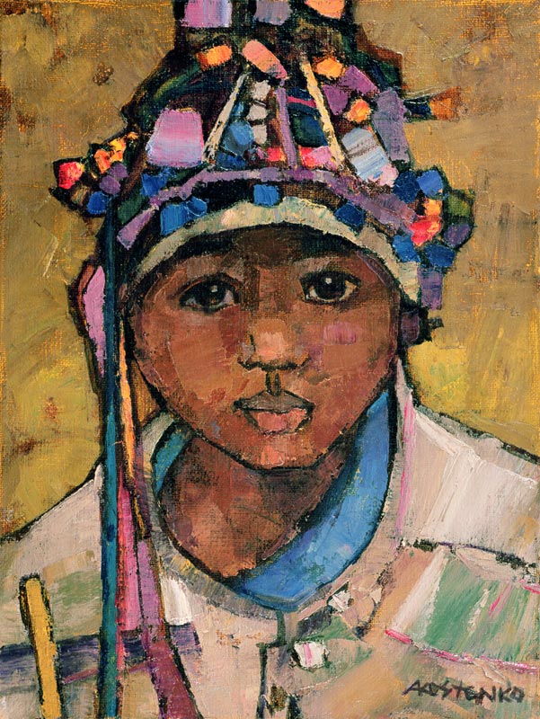 Portrait of a Boy (oil on canvas)  à Anna  Kostenko