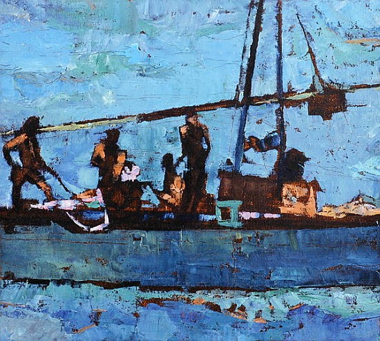 Egyptian Fishermen (oil on canvas)  à Anna  Kostenko