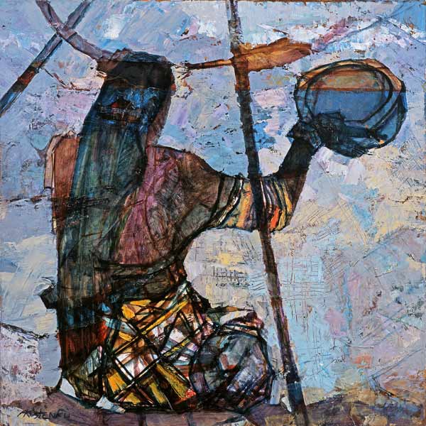 A Fishing Woman (oil on canvas)  à Anna  Kostenko