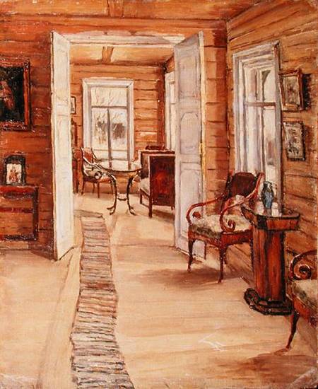Interior of L. Panteleev's house in Murmanov à Anna Nikolaeva Karinskaya