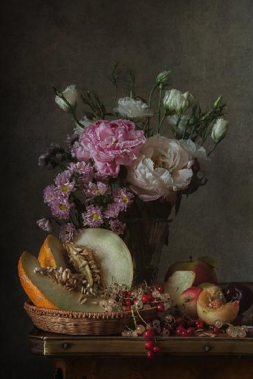 Flowers and melon