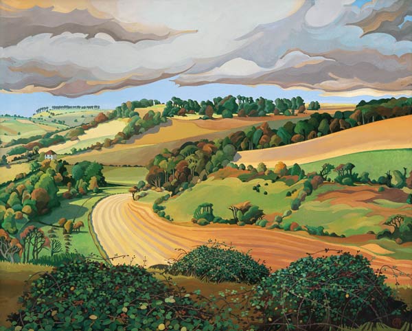 From Solsbury Hill (oil on canvas)  à Anna  Teasdale