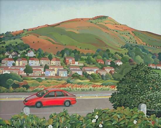 From the train, South Wales (oil on canvas)  à Anna  Teasdale