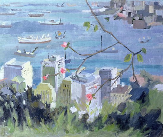 Hong Kong (oil on canvas)  à Anne  Durham