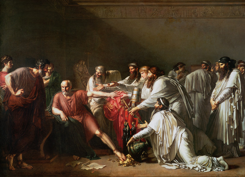 Hippocrates (c.460-c.377 BC) Refusing the Gifts of Artaxerxes I (d.425 BC) 1792 à Anne Louis Girodet de Roucy-Trioson