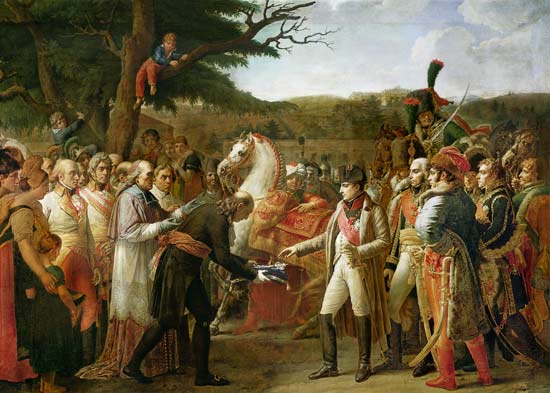 Napoleon Bonaparte (1769-1821) Receiving the Keys of Vienna at the Schloss Schonbrunn, 13th November à Anne-Louis Girodet de Roucy-Trioson